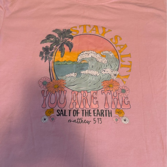 Christian T-shirt Pink Graphic Tee Cute Pink T-shirt Inspirational T-shirt - Picture 4 of 6